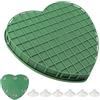 WEXFFU Spugna per Fiori, Spugna per Fiori Finti, Spugna Fiori con 8 Ventose, Cuore Schiuma Floreale per Feste, Auto, Matrimonio, Fiori Freschi (31CM)