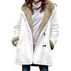 Generic Trench da donna Termico Peluche Outwear Sciolto Oversize Cardigan Lungo Giacca Outwear Cappotto Casual Cappotto Donna Uscire, bianco, M