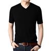 FULBHPRINT Maglione Cashmere Uomo 100% Lana T-Shirt Maglioni Lana Solido Manica Corta Pullover