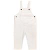 CAMILIFE Bebè Bimbi Bimbe Salopette in Velluto a Coste Dungarees Pantaloni a Coste Pantaloni Harem Vintage Retro - Beige Bianco Taglia 104
