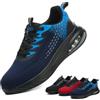 TQGOLD Scarpe Antinfortunistiche Uomo Donna Leggere Scarpe da Lavoro con Punta in Acciaio Antiscivolo Scarpe da Cantiere Scarpe Sicurezza Sportive Traspiranti (Nero,46EU)