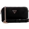 GUESS Daryna Status Crossbody, Borsa a Tracolla Donna, Nero, One Size