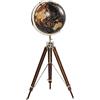 Kare Design - Globus Earth, Plastica, Nero, 61 x 61 x 141 cm