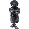 Kare Design figura decorativa Dog Marc, nero, deco cane, scultura moderna, soggiorno, cameretta, corridoio, ufficio, 33x26x17 cm (A/L/P)