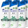 Head & Shoulders Antiforfora Shampoo e Balsamo 2in1 Antiprurito, Fino di Protezione dalla Forfora per Cute e Capelli, Con Microbioma Bilanciato, Dermatologicamente Testato, 225ml x6