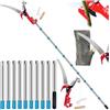 NEWFUN Sega manuale per potatura, Svettatoio Telescopico，2 In 1Taglia Rami Giardino Telescopico Manuale，da 82-448 cm，Regolabile in Altezza Attrezzi da Giardinaggio Altezza Per Segare e Cesoiare