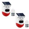 Yasorn Allarme rilevatore di movimento, sensore da esterno con telecomando e IP67, allarme per garage, fattoria, giardino, interno, 120 dB raggio d'azione del sensore a infrarossi 12m/110° (2Pack)