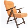 MOHOME Poltrona Reclinabile Manuale Arancione Tessuto Sedia Sdraio Relax Confortevole Ergonomica Casa Ufficio
