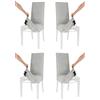 t m c s Tommychairs - Set 4 sedie imbottite con cuffia sfoderabile modello Jazz per cucina, struttura in faggio bianca, seduta e schienale imbottiti e rivestiti con cuffia in tessuto grigio chiaro