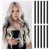 ARWIG 10 extension per capello neri, lunghezza 55,8 cm, finti con clip, accessori per capello ragazze (nero)