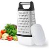 YC Kitchen Grattugia Formaggio in Acciaio Inossidabile, Verdure, Quadrata a 4 Lati e da Cucina, Pratici Gadget (Grande Scatola in Più)