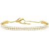 Sofia Milani - Bracciale da Donna in Argento 925 - Placcato Oro con Pietra Zircone - Ciondolo a Pietra Zircone - B0390