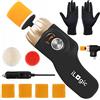 iLogic Mini lucidatrice per auto, lucidatrice, pulizia fari, 4X tampone, 1X carta abrasiva sul tampone, 1X feltro, controllo velocità 0-8500 volte/min, collegamento all'accendisigari