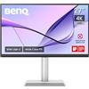 BenQ MA270U Monitor per MacBook Pro/Air 27" 4K 3840x2160, Due USB-C, Alimentazione 90W, Compatibile con colori Mac, Hub USB, Comandi volume/luminosità per Mac, Supporto regolabile, Gamma colore P3