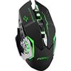 Forev Mouse da gaming LED wireless con batteria ricaricabile incorporata nero FV-W502