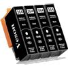 Veson 4x 364XL Cartucce per stampante compatibili con le cartucce HP 364XL per Photosmart 5520, 5510, 6510, 6520, 7510, 7520, Deskjet 3520, 3070A, 3522, Officejet 4610, 4620, 4622 (Nero)