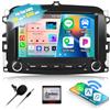 CAMECHO 2G+64G CAMECHO Android 13 Autoradio per FIAT 500L 2013-2018 con Navi Carplay Android Auto, 7 pollici Schermo Autoradio 2 DIN con Bluetooth FM RDS Mirror Link+Canbus