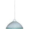 Generico Lampadario a Sospensione Classico in Vetro, 1 Luce, per Cucina, Bagno, Camera, Soggiorno, Scala, Corridoio art. Cupola (VERDE)