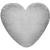 Ferocity Regalo di San Valentino per Lui o Lei - Cuscino a Forma di Cuore (35 x 40 cm); Minky Lanuginoso; per Anniversario, Compleanno, Festa della Mamma Argento, Colore Grigio [091]