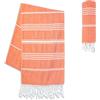 LAYNENBURG telo mare premium con frange annodate a mano - 100% cotone Telo fouta hammam XXL 100x200 cm - OEKO-TEX 100 - telo hamam grande - asciugamano sauna e pestemal (Beige)