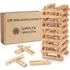 SimplySmooth 100 Mollette in Bambù - Perfette per stendibiancheria, ideali per la biancheria e come ricambio. Robuste, ecologiche e resistenti, garantiscono una presa salda e duratura.