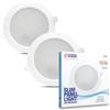 E-QUICKLY faretti led da incasso - 18W equivalente 120W, faretto led Rotondo da Soffitto per cartongesso, slim panel connessione 220V, luce bianco fredda 6000k, 1440 Lumen, foro diametro 105 mm, 2PZ
