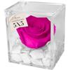 Premium-rose.com OneFlower by PREMIUM ROSE - Cubo Rosa Stabilizzata Rosa 5 cm con Marmo di Carrara - Rosa Eterna Stabilizzata Made in Italy - Idea per Chi Ama Colori Vivaci e Giovani Donne - Fucsia 1052