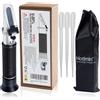 Notimin Alcoholmeter rifrattometro Alcool 0-80% con ATC Alcolometro per determinare Il Contenuto di Alcol all'Interno di distillati alcolici Come Whisky, Brandy e Vodka