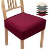 BalladHome Coprisedie 4 Pezzi Coprisedia Elasticizzato Universale Jacquard Coprisedie per Sedia Fodere per Sedie da Cucina Lavabili Removibili Coprisedia Seduta per Hotel Ristorante (Bordeaux, 4 Pezzi)-TB