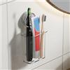PAVSTINE Portaspazzolino a Ventosa Piccolo, Porta Spazzolino Elettrico Senza Foratura, Max 3KG Porta Spazzolini da Muro, Toothbrush Holder Rimovibile per Bagno, Cucina, Camera da Letto, Trasparente