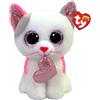 Ty Berretto Boo's-Peluche Milena Le Chat 15 cm-TY36567, bianco, rosa, piccolo