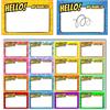 TownStix 400 Pezzi - Hello My Name Is Sticker, Adesivi Name Tags, Adesivo Nome | Etichette Adesive Scuola, 16 Disegni