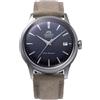 Orient Classic Bambino 38mm EDIZIONE LIMITATA - Orologio Unisex Automatico a Carica Manuale Cinturino In Pelle Scamosciata Marrone Cassa In Acciaio Quadrante Blu - RA-AC0M12L RA-AC0M12L