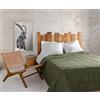 Linder Plaid Vercors, colore oliva, 130 x 180 cm