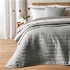 Bianca Fine Linens - Copriletto trapuntato per camera da letto, 220 x 230 cm, colore: Grigio argento