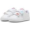 PUMA Smash 3.0 Distintivi V Inf, Scarpe da Ginnastica Bimba 0-24, White Safe Lake Red Fire, 24 EU