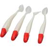 Drfeify Esche da Pesca, Set di 4 in Silicone Morbido, Coda a T, Leggere per Laghetto, per Pescatori Amatoriali e Professionisti