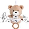 COTTONBEBE Carillon Neonati, Orso Carillon Lullaby Peluche con Una Dolce Melodia,da Appendere, Giocattolo per Neonato e Bambini 0+ MES
