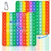 SUNXBUK Push Bubble Squeeze Antistress Toys,Tabellone Sensoriale Silicone de Multiplication 2 in 1,Tabelline Arcobaleno per Bambini Adulti,Giocattolo Educativo Esercizio di Moltiplicazione for Autismus