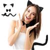 YUYWWAN Accessori Costume Gatto Carnevale, Nero Gatto Cosplay Costumi Set, Carino Elegante Catwoman Accessori per Bambini Adulti Carnevale Giochi di Ruolo Accessori (Nero-A)