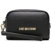 Love Moschino Pochette Manico amovibile, 3 spazi per carte, Prodotto nell'imballaggio originale Dimensioni: 17 x 11 x 5 cm TU Nero