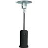 DEODATO Stufa a fungo Ares a gas GPL in acciaio colore grigio galvanizzato potenza 13 KW con ruote
