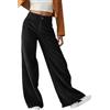lozssnigzi Pantaloni Velluto Donna Pantaloni Velluto-a-Coste Cargo Pantalone Invernale Comode Pantalone Eleganti Pantaloni Donna Invernali Palazzo Pantaloni Larghi