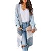 ORANDESIGNE Cardigan a Maniche Lunghe da Donna Cardigan Invernale Lungo Boho Maglieria Attorcigliata Casual Invernale Bohemian Chic Maglione Lungo A Blu M