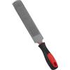 QWORK® Raspa per Zoccolo bilaterale 200 mm, Acciaio al Carbonio, Impugnatura in Gomma - Strumento per Maniscalco