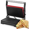Ufesa PR1000 Fuji, Panini Maker-Griglia elettrica e Sandwich-Bistecchiera, 1000W, Piastra Antiaderente con apertura fino a 180º piatta, Maniglia Antiscottatura, Piastre Antiaderenti, BPA Free
