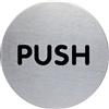 Durable Pull pittogramma cartello resistente ai graffi per porta in acciaio inox, 65 mm (Confezione da 5), 5