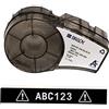 Brady Nastro in Vinile per Stampanti ii Etichette M211 e M210 - Etichette Industriali Adesive - Bianco su nero (12.70mm x 6.40m) - M21-500-595-BK