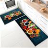 SHUAIG Set di 2 tappeti da cucina, antiscivolo, lavabili, anti-affaticamento, tappeti da cucina con adesivi antiscivolo per la decorazione della casa (stile M, 40 x 60 + 40 x 120 cm)