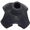 CB4 Accessories Quad Walking Stick Ghiera 19 mm, Punta di ricambio in gomma con guarnizione in metallo, nero